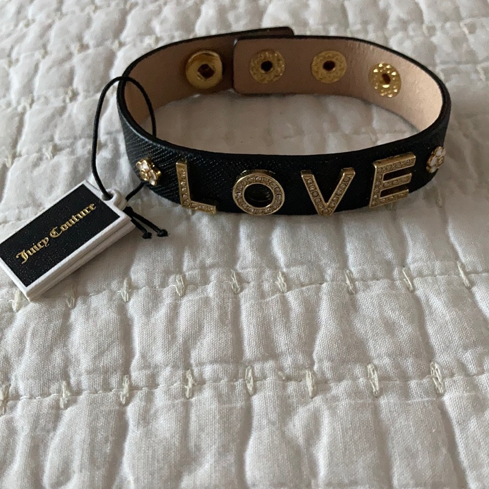 Juicy Couture Black and Gold LOVE Bracelet